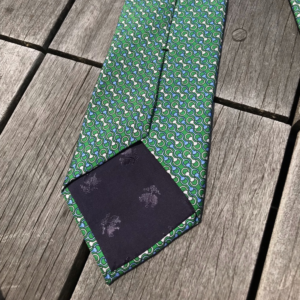 Brooks Brothers Green Horsebit Silk Tie - Picture 2 of 5